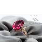 Стерлінгова срібна троянда позолочена Рубін Каблучка Вінтаж прикраси vrc369rp